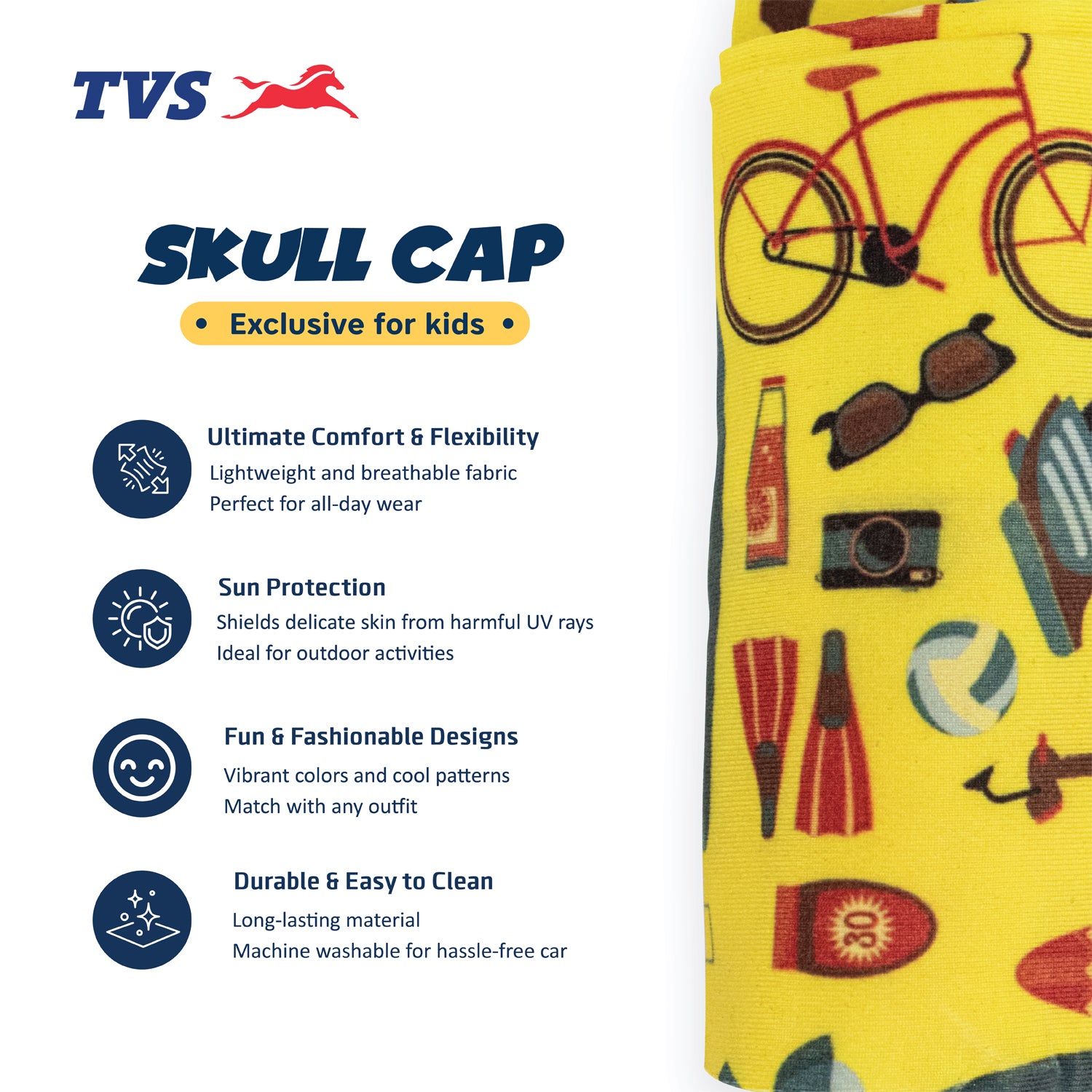 TVS Skull Cap for Kids